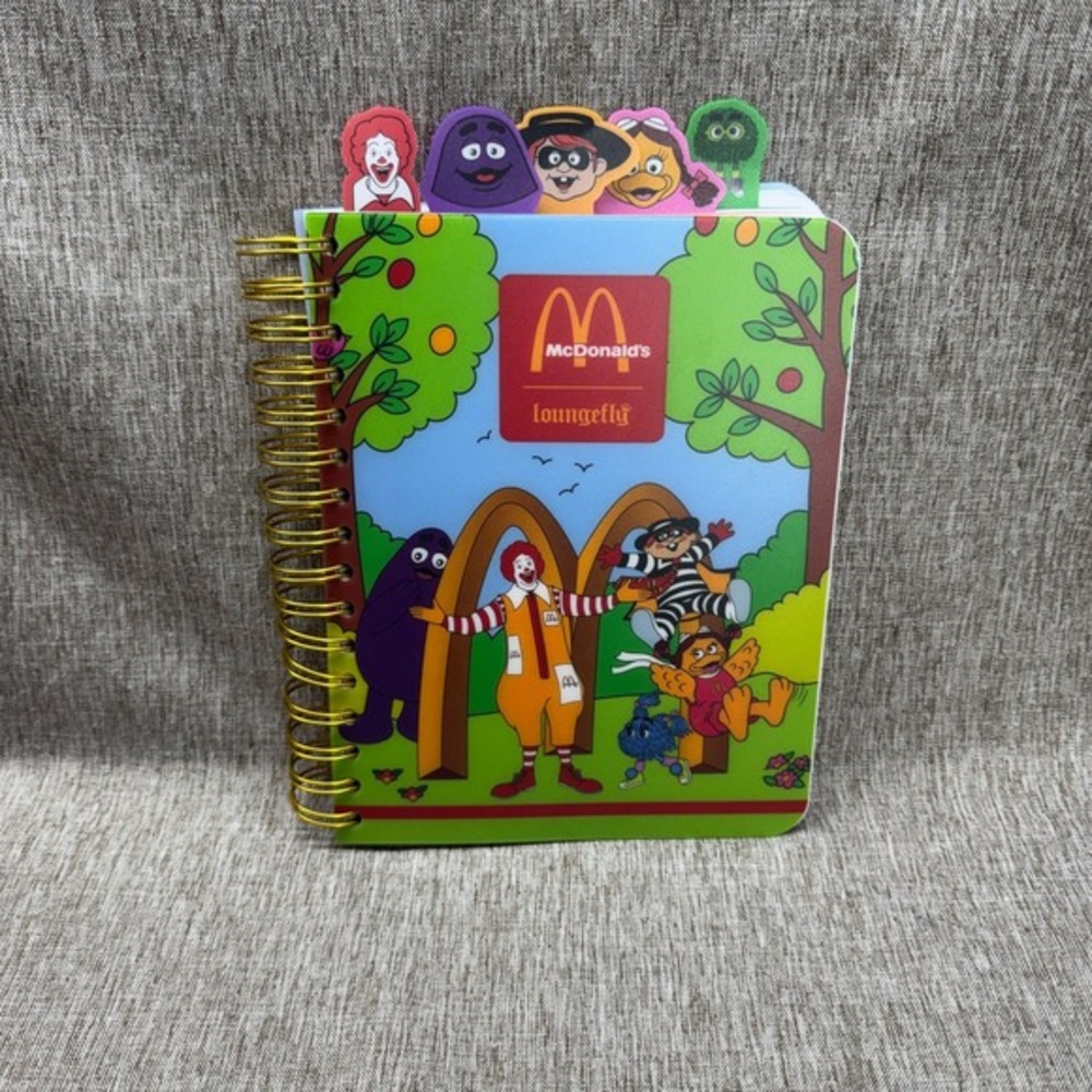 Loungefly McDonalds Happy Meal Characters Spiral Notebook - NEW‎